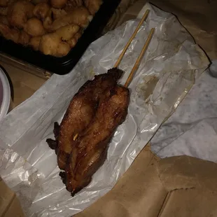Chicken on stick - my fav:-)