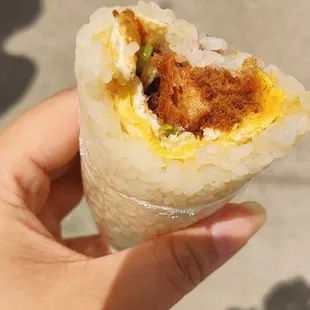 Fan tuan with pork. Very crispy pork. Great snack