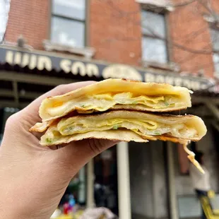 Egg and Cheese Sando