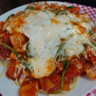 Chicken and Sausage Florentine