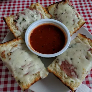 Garlic Cheese Bread with Salami