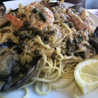 Scallop and Shrimp with Lobster Cream Sauce