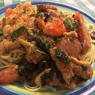 Chicken and Sausage Florentine