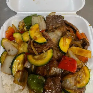 Cashew Chicken over Rice.