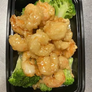 Coconut shrimp. I recommend this because there's a lot of texture and taste to this kind of food