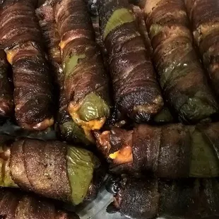photo by owner bacon &amp; jalapeno wrapped hot dogs