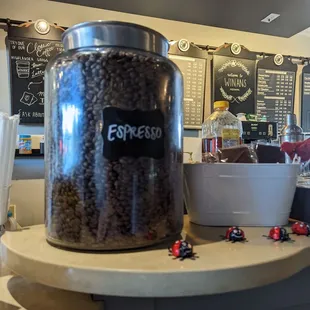 a coffee shop counter