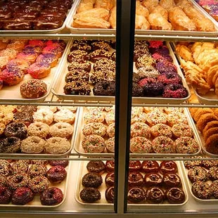 a variety of donuts
