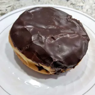 1/12/23 Filled Donut with Vanilla Cream and Chocolate Icing