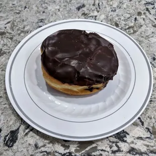 1/12/23 Filled Donut with Vanilla Cream and Chocolate Icing