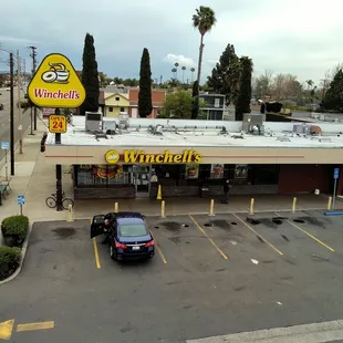 a car parked in a parking lot