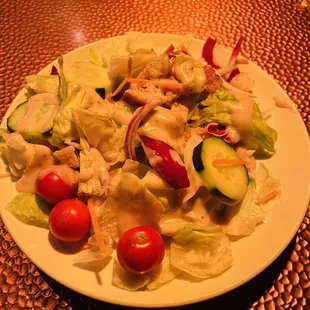 House salad on a COLD plate