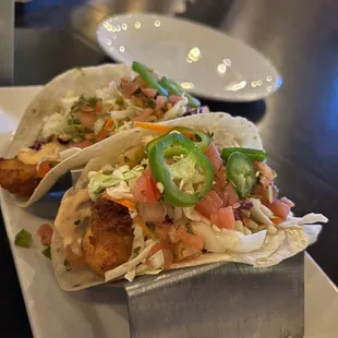 two fish tacos