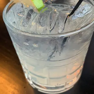 Tito&apos;s lemonade with a lime