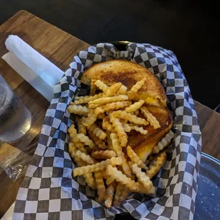 Grilled cheese and fries (kids meal, $7.99)