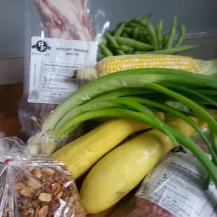 My loot from my Winchester Farmers Market experience.   Buy local.  Ky Proud.