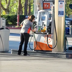 We always try to keep our gas station clean.