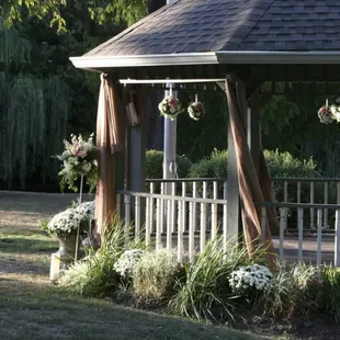 The gazebo is an ideal site for wedding ceremonies whether 2 people or 60 guests.
