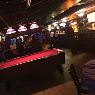 Pool table.