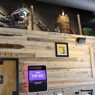 a motorcycle on the wall