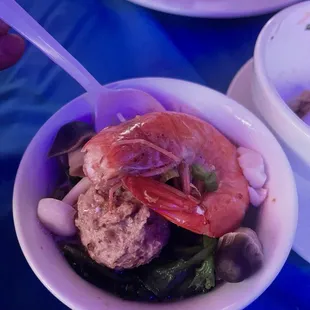 Hot pot soup w/ noodles