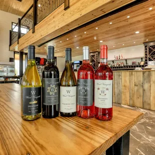 a selection of wines