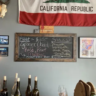 Daily specials and Crackers and Cheese