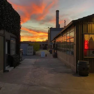 Just down the alley between fourth and fifth streets.