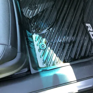 Floor mess from soup