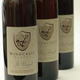 A couple wines from WindCrest Winery
