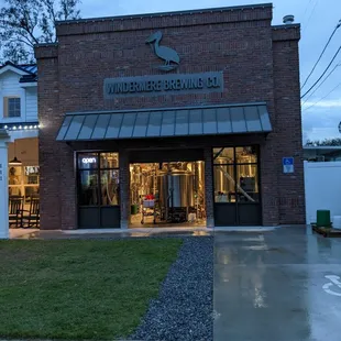 the front of the building