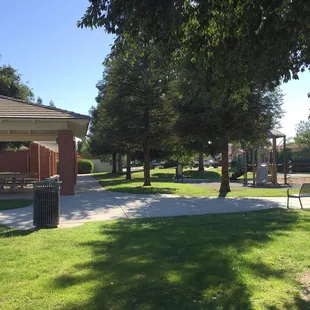 Group picnic area next to the smaller playground.