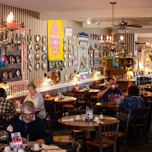 people sitting at tables