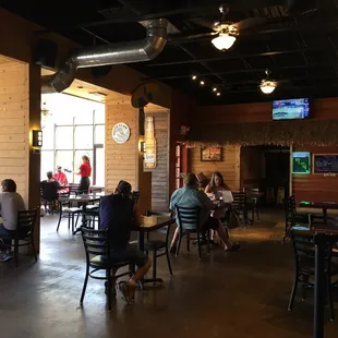 Inside dining is open with social distancing