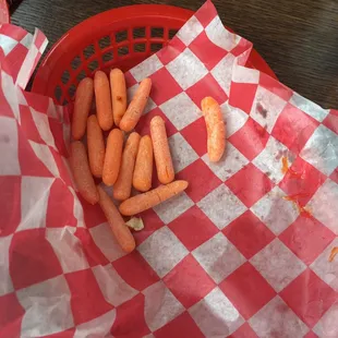 The dried out carrots