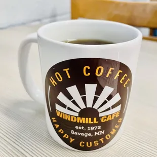 a cup of hot coffee