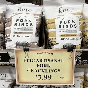 a sign for epic artisanal cracklings