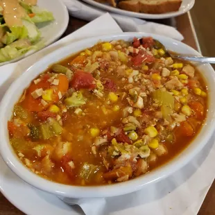 Chicken vegetable soup.