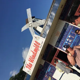 a man and a woman eating ice cream