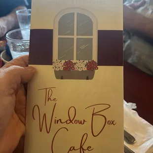 Menu cover reflects the vib! Nice cover.