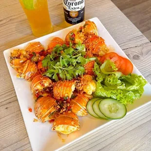 Stir fried lobster with house special sauce