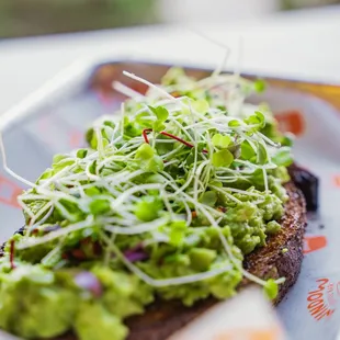 Avocado toast with micro greens