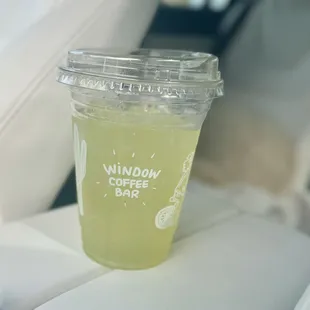 Matcha lemonade after errands really hits the spot!