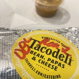 Bean, papas and cheese burrito
