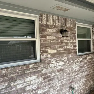 New patio facing windows