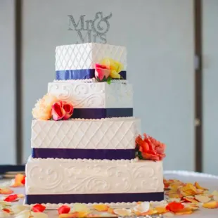 Wedding cake by Wild Flour Bakery- included in packages.