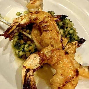 Grilled shrimp small plate