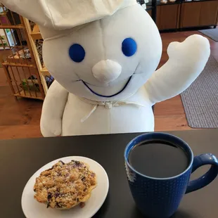 One of our staff really enjoys our new Mini blueberry pie.