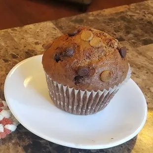 Elvis would really like our peanut butter, chocolate chip and banana muffin.