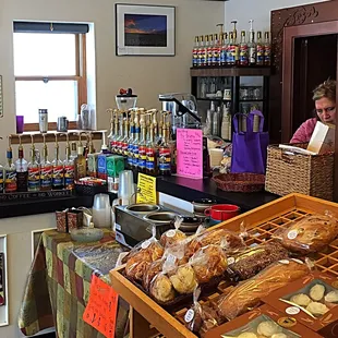 One of the baristas hard at work on a Saturday morning
